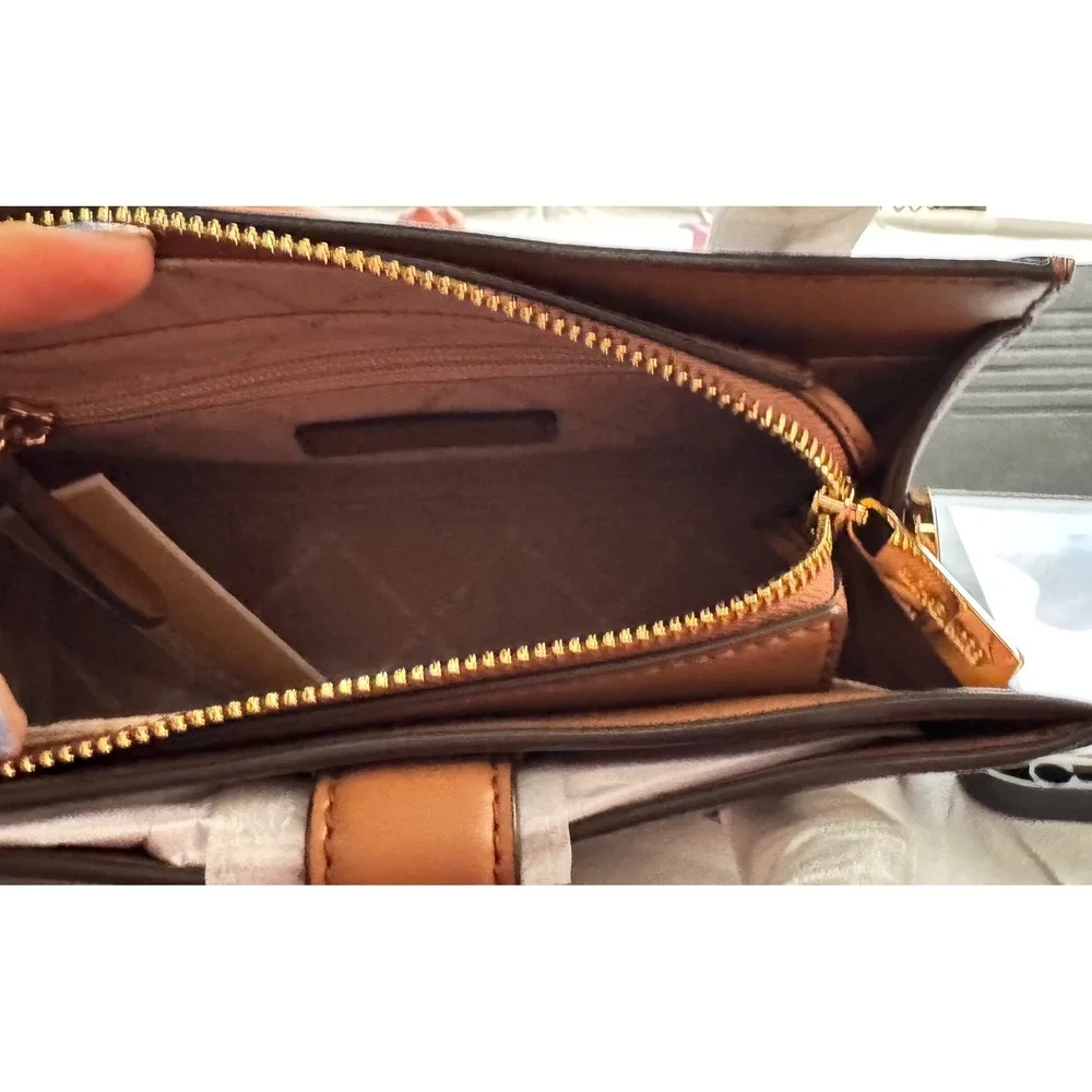 Michael Kors Brown Signature Logo Small Satchel Bag with‎ crossbody strapNWT